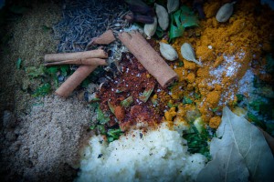 The dry spices for the biryani